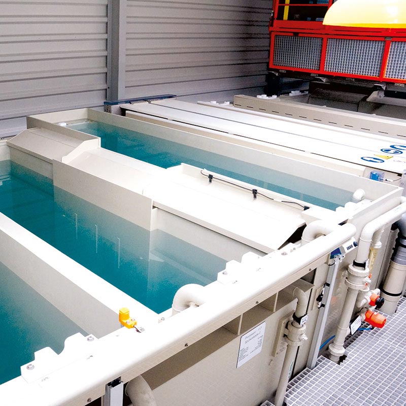 Reinigungslinie für Aluminium-Strukturteile