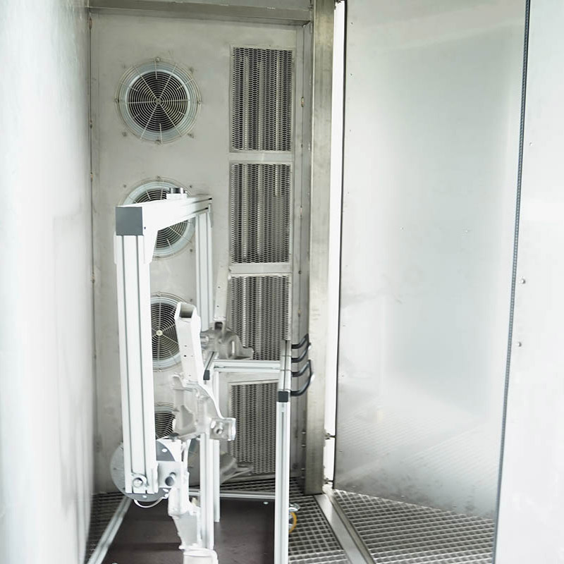 Mobile und kompakte Rissprüfkabine mit separater Trockenkammer