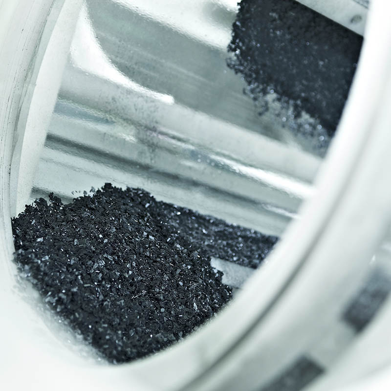 Fine-grain etching system for shredding "old wafers" or wafer breakage